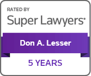 Rated By Super Lawyers | Don A. Lesser | 5 Years